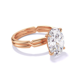 Oval Solitaire Engagement Ring 2 Carat