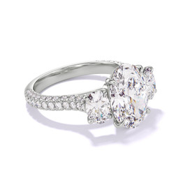 Three Stone Engagement Ring Oval