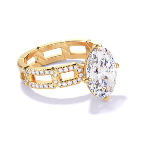 Oval Solitaire Gold Engagement Ring