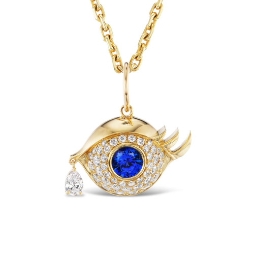 Buy Giva Sterling Silver 18K Gold Plated Evil Eye Charm Necklace For Women  Online at Best Prices in India - JioMart.