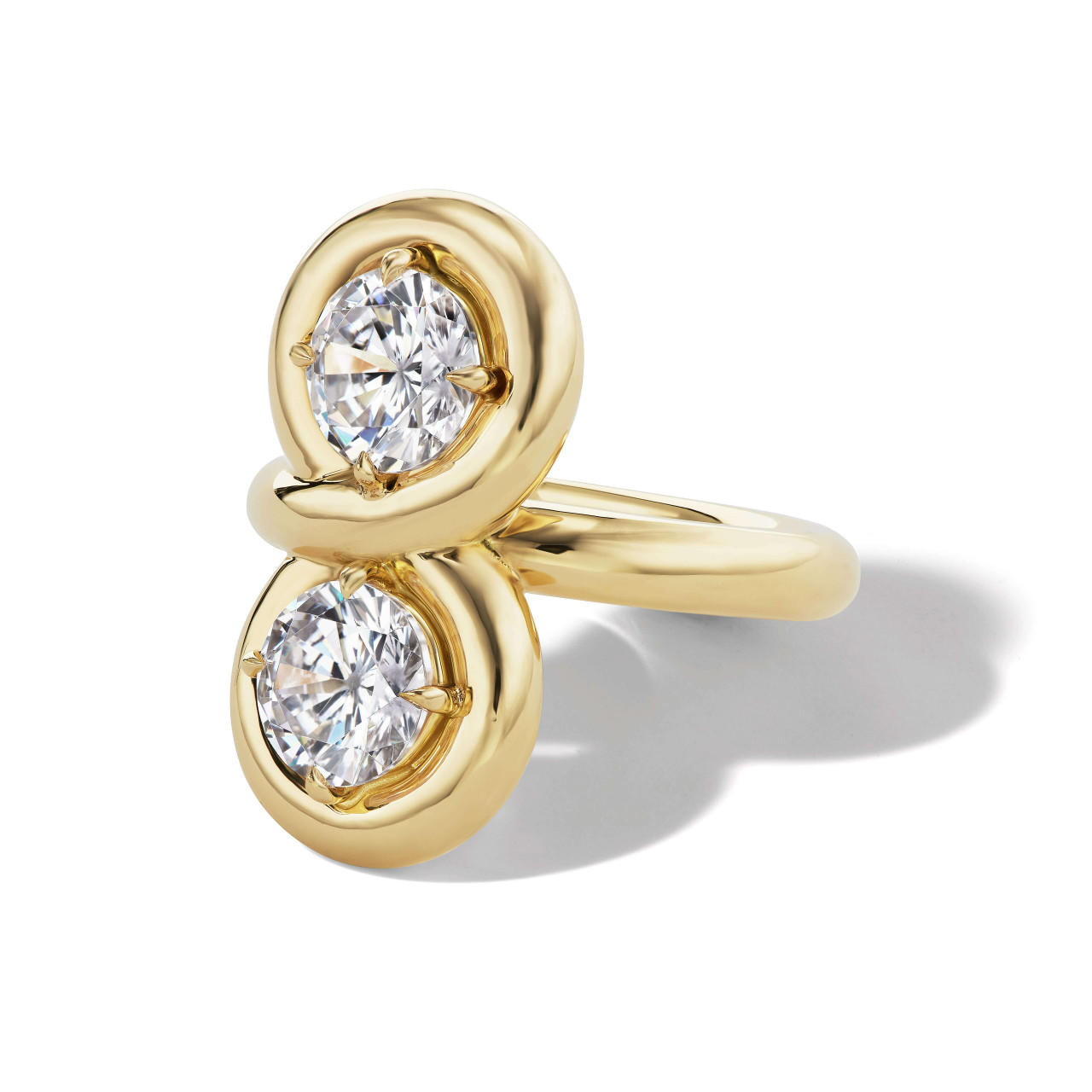 Ring Style - You and Me (Toi Et Moi) Ring Setting for Two Stones R6114 -  Aurora Designer