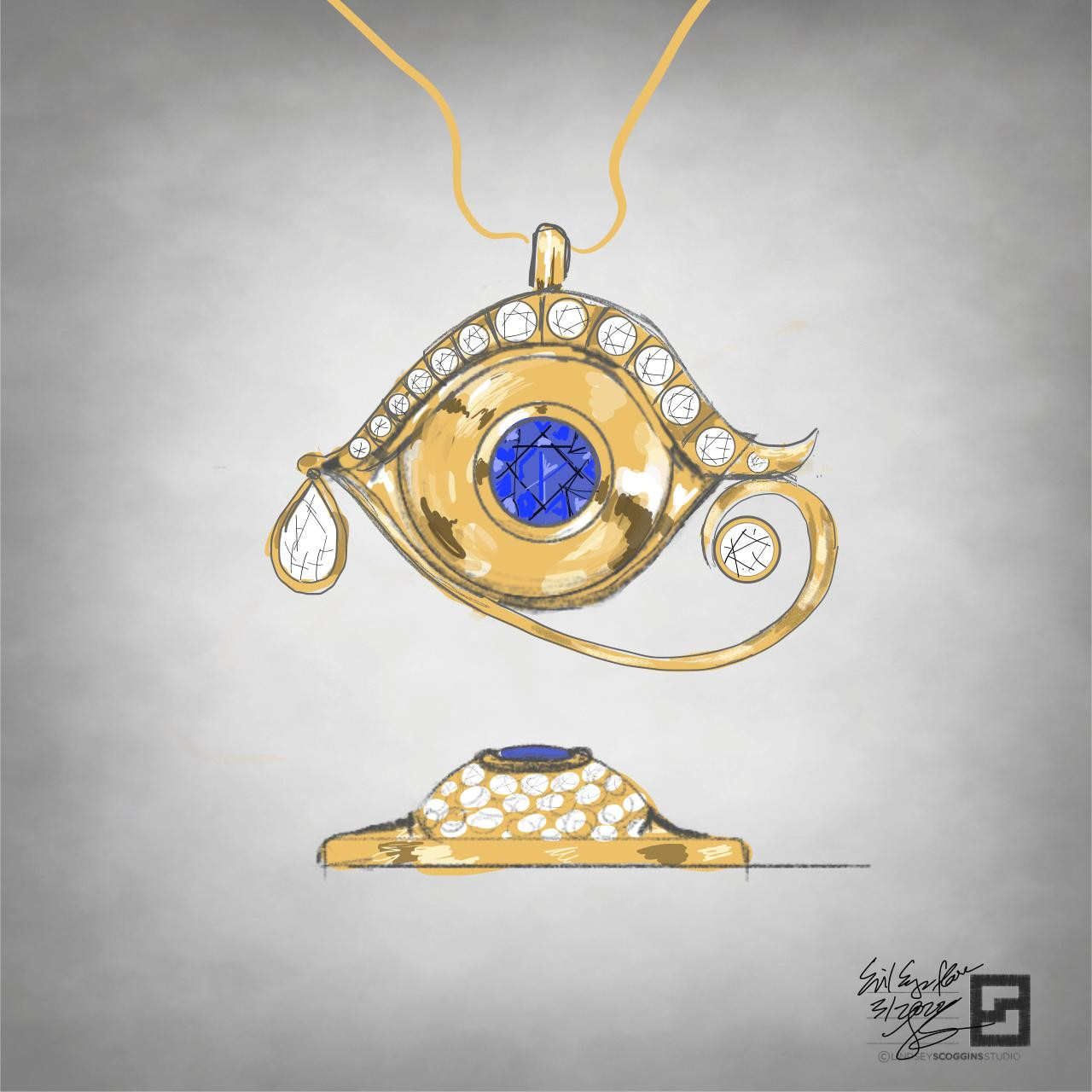 Buy SHAYA BY CARATLANE Stare All Day Evil Eye Necklace in Gold Plated 925  Silver | Shoppers Stop