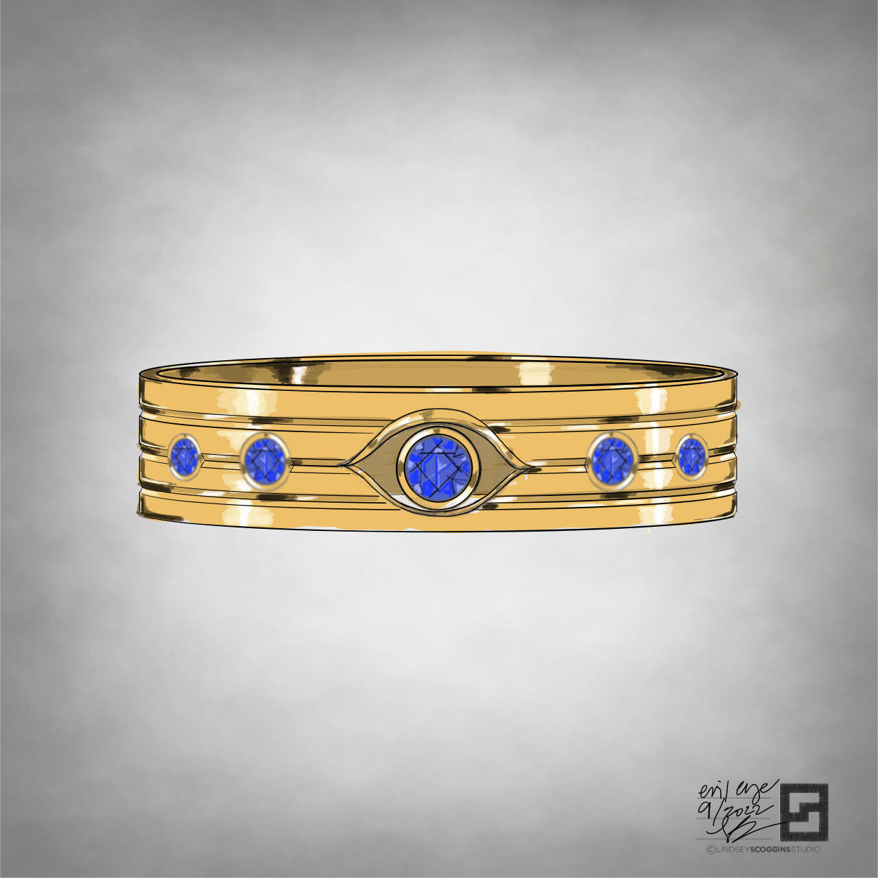Lapis Lazuli Beaded Bracelet for Men (family tree charm) - Beaded Bracelets  by Talisa