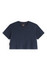 Embossed T-Shirt – Crop Top blue