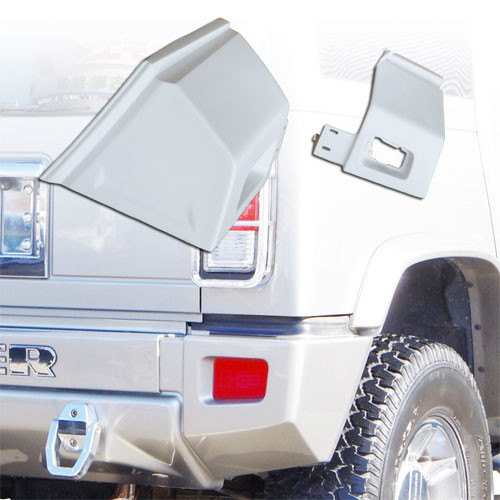 ModeloDrive FRP BNW Rear Bumper Spat Add-ons > Hummer H2 2003-2009
