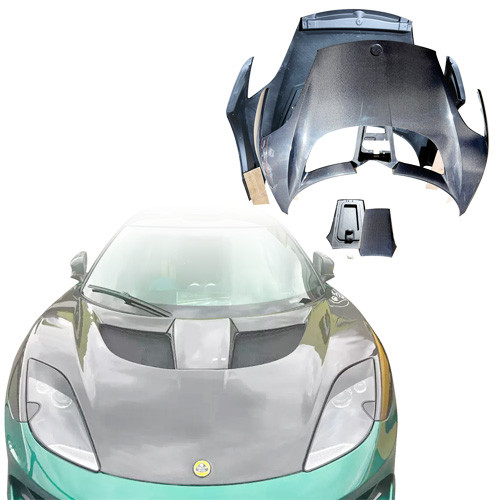 ModeloDrive Carbon Fiber V5 Hood (front) > Lotus Evora 2011-2021