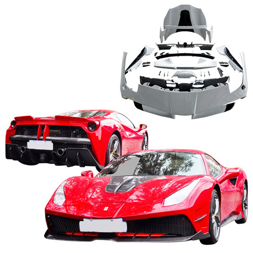 ModeloDrive Partial Carbon Fiber MDES Body Kit > Ferrari 488 GTB F142M 2016-2019