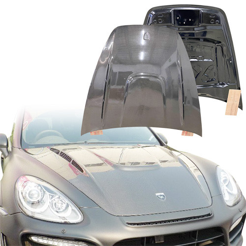 ModeloDrive Carbon Fiber HAMA Hood > Porsche Cayenne (958) 2011-2014