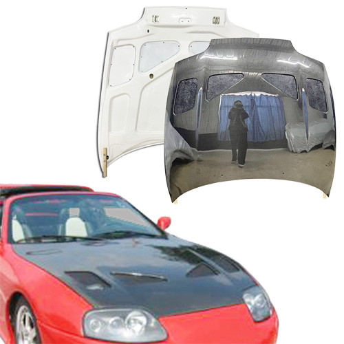 ModeloDrive Carbon Fiber TRDE Hood > Toyota Supra (JZA80) 1993-1998