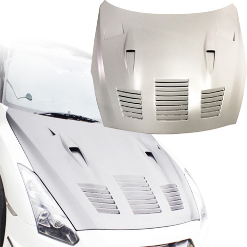 ModeloDrive FRP GT Louvered Type-2 Hood > Nissan GTR R35 2009-2017