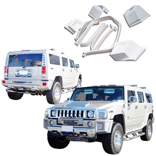 ModeloDrive FRP BNW Body Kit 9pc > Hummer H2 2003-2009