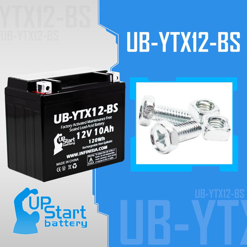 Replacement for 1985 Honda ATC250ES Big Red 250 CC Factory Activated, Maintenance Free, ATV Battery - 12V, 10Ah, UB-YTX12-BS