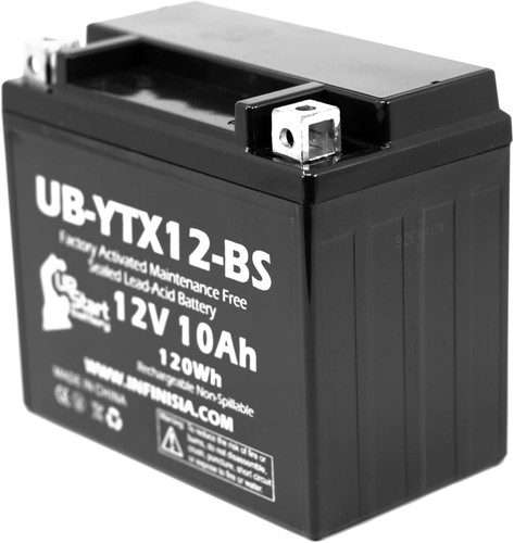 Replacement for 1985 Honda ATC250ES Big Red 250 CC Factory Activated, Maintenance Free, ATV Battery - 12V, 10Ah, UB-YTX12-BS