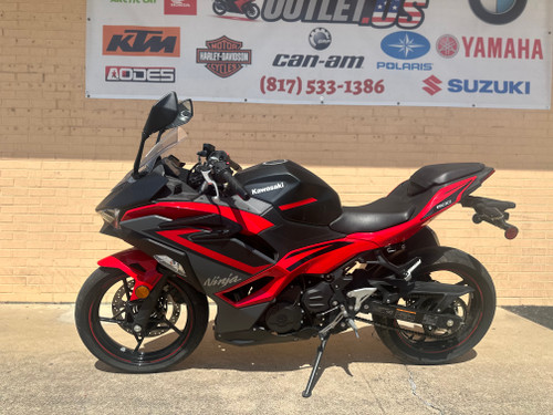 Pre-Owned 2024 Kawasaki Ninja 500 ABS Red Metallic Motorcycle