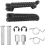 Front Foot Pegs Footrests Pedal for Yamaha YZF R1 1992-2019, R1S R1M 2015-2023, R6 1999-2020, R6S 2003-2009 (Front-Black-1)