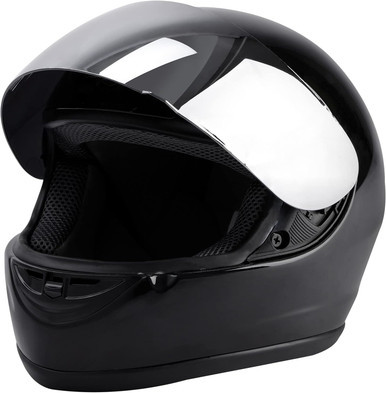 black motorcycle helmet for boys Gloss Black DOT Flip-Up Motorcycle Helmet