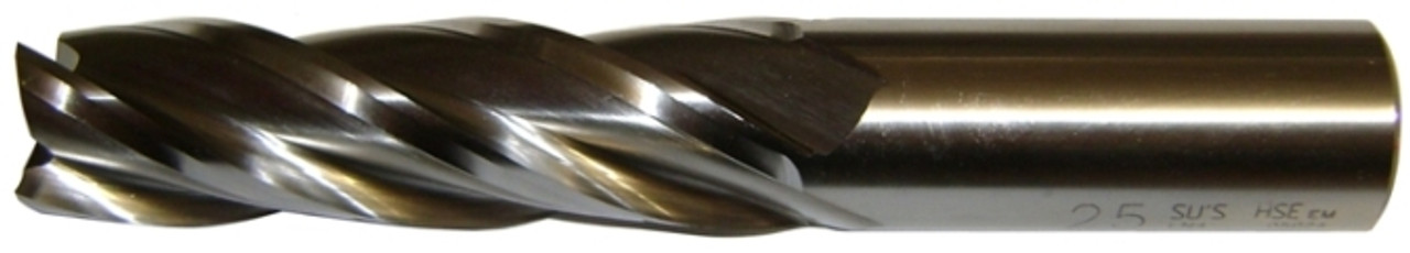 22mm LONG PLAIN SHANK ENDMILL HSS-Co