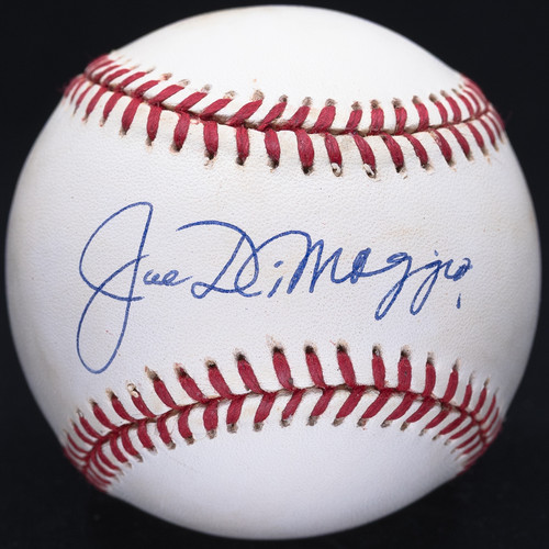 Super Bold Joe DiMaggio Signed Autographed OAL Baseball JSA LOA Grade MINT 9