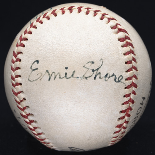 Ernie Shore Single Signed Baseball Perfect Game No Hitter SUPER RARE! JSA LOA
