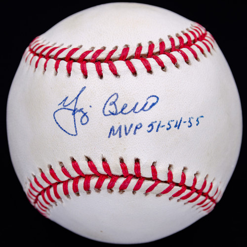 Yogi Berra MVP 51 54 55 Signed OAL Baseball PSA/DNA COA #B83754