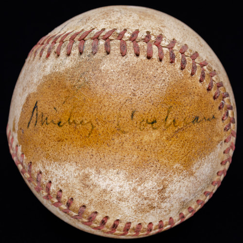 Exceedingly Rare Mickey Cochrane Single Signed Baseball HOF JSA LOA