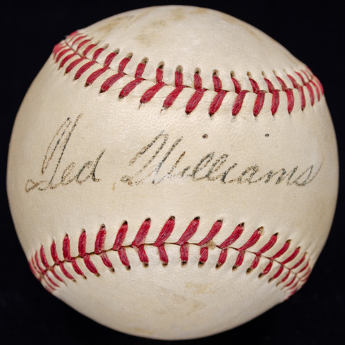 Vintage 1950s Ted Williams Signed Official American League Harridge Baseball JSA
