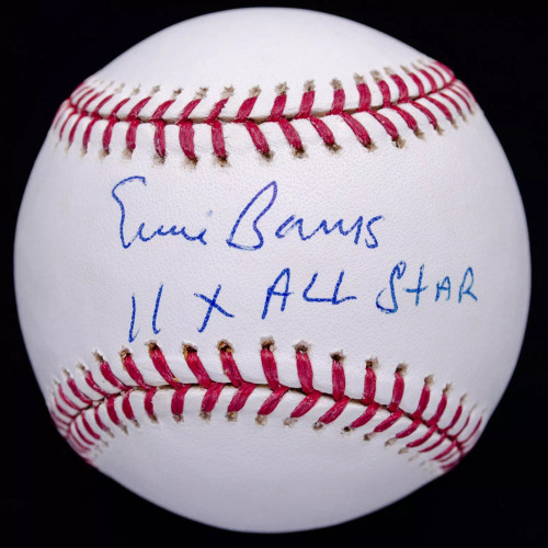 Ernie Banks 11X All Star Signed OML Baseball - Very Clean! JSA Holo