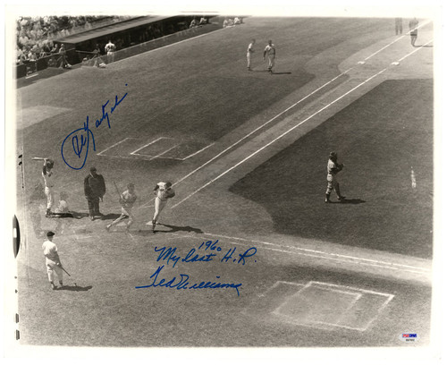 Unique Ted Williams 1960 My Last Home Run Signed 16x20 Photograph 1/1 PSA LOA