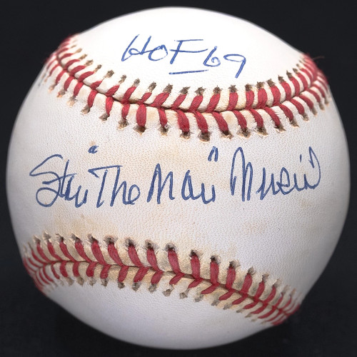 Stan The Man Musial HOF 1969 Signed Official National League Baseball JSA COA