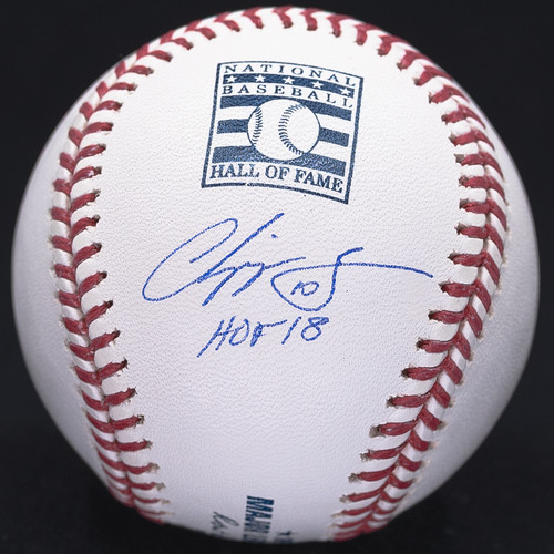 Chipper Jones HOF 18 Signed HOF Logo Official Major League Baseball Fanatics