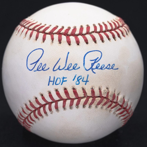 Pee Wee Reese HOF 84 Signed Official National League Baseball JSA LOA #YY08418