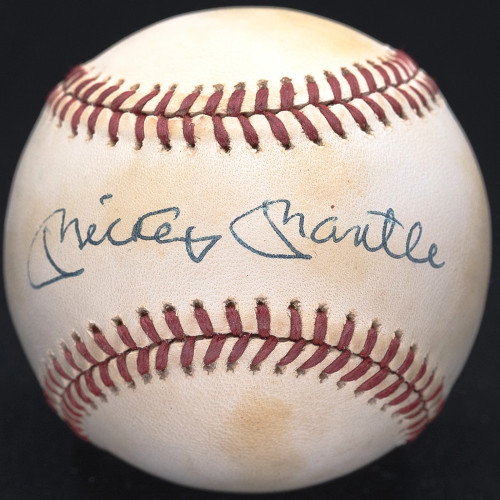 Mickey Mantle Signed Official American League Baseball JSA LOA #ZZ59000
