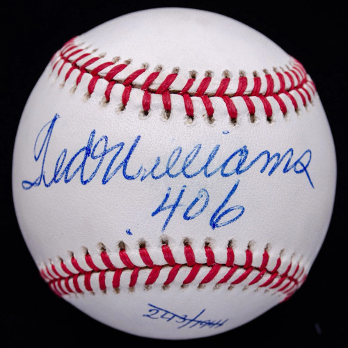 UDA Ted Williams .406 Signed OAL Baseball - Very Clean! UDA COA Box & Bag