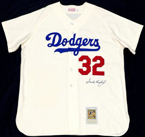 Sandy Koufax Signed Mitchell & Ness White Dodgers Jersey JSA LOA