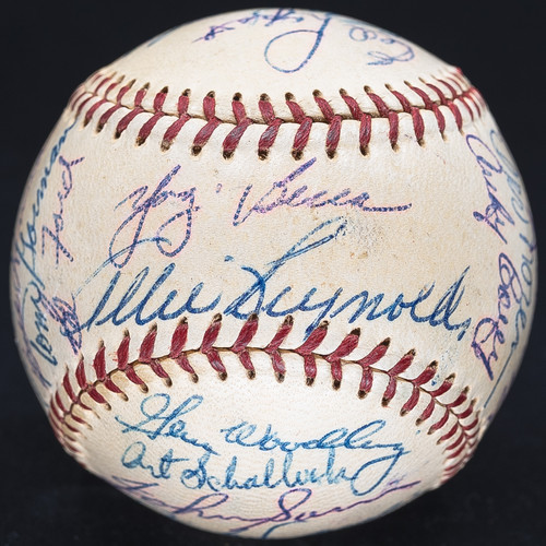 1953 NY Yankees WS Champs Signed Baseball (26 sigs) Mickey Mantle JSA/BAS LOAs