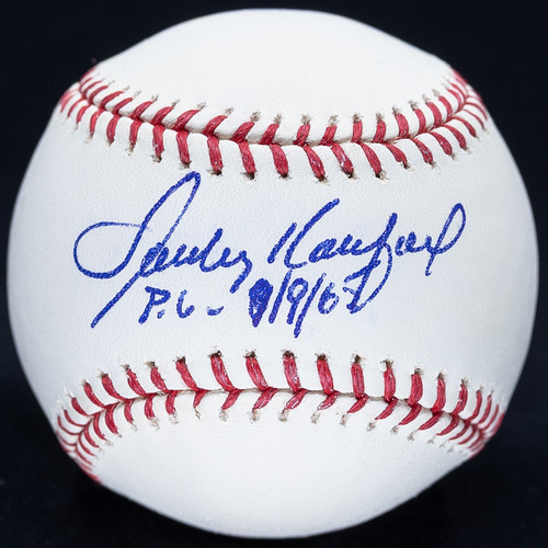 Sandy Koufax PG 9/9/65 Signed Official Major League Baseball Super Bold! PSA LOA