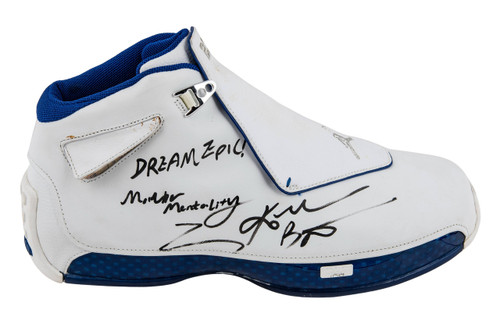 Kobe Bryant Dream Epic! Mamba Mentality Twice Signed Jordan 18 Shoes Panini/BAS