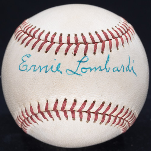 The Finest Ernie Lombardi Single Signed Baseball Known to Exist! 1938 NL MVP JSA