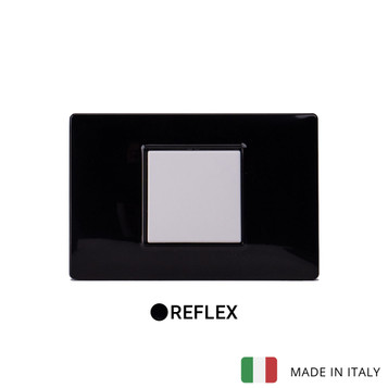 Plana 1 Gang Switch - Black