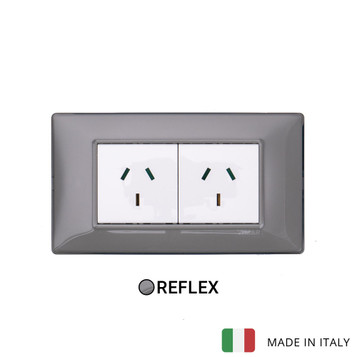 Plana 2 Modules Socket - Reflex Ash Plana 2 Modules Socket - Reflex Ash