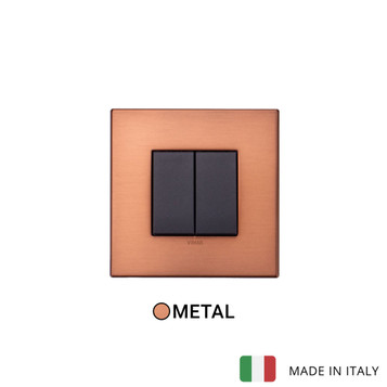 Eikon Exe 2 Gang Switch - Brushed Copper Eikon Exe 2 Gang Switch - Brushed Copper