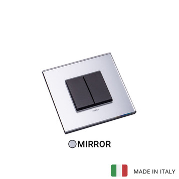 Eikon Exe 2 Gang Switch - Ice Silver