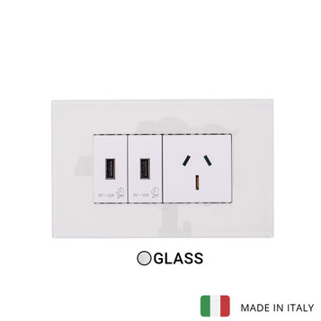 Eikon Exe 2 USB 1 Module Socket - Milky White