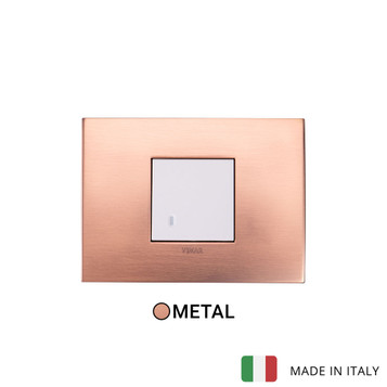 Arke 1 Gang Switch - Brushed Copper