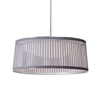 Pendant Solis Drum 24" Silver