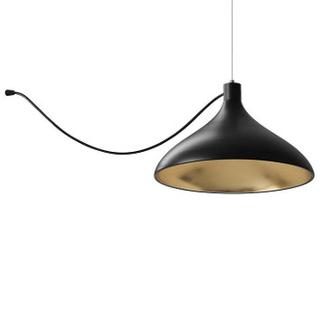Pablo Pendant Swell String Single Wide Black / Brass