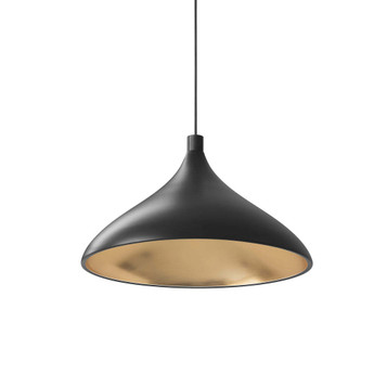 Pendant Swell XL Single Wide Black / Brass