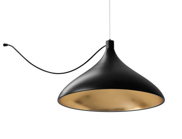 Pendant Swell XL String Single Wide Black / Brass