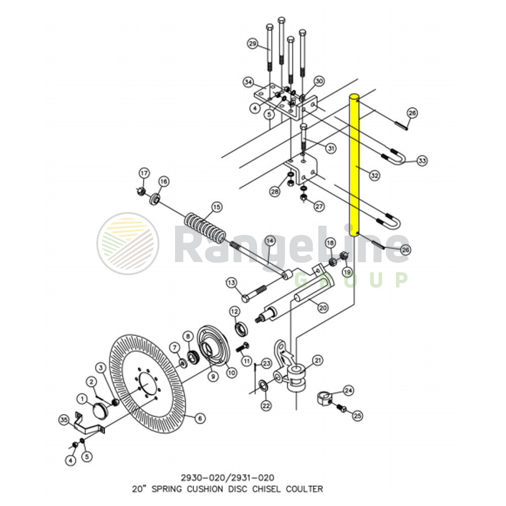 Straight coulter shank - RangeLine Group