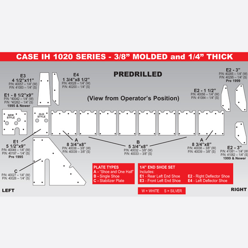 Left Deflector Shoe, CIH 1020 Left Deflector Shoe, CIH 1020